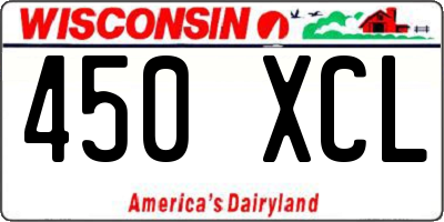 WI license plate 450XCL