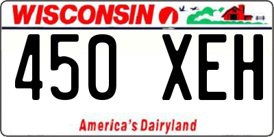 WI license plate 450XEH