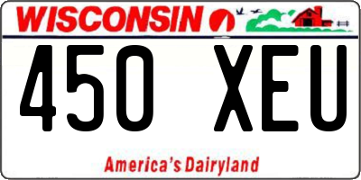 WI license plate 450XEU