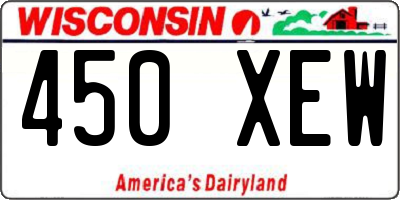 WI license plate 450XEW