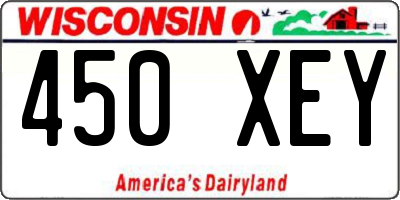 WI license plate 450XEY