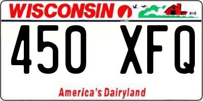 WI license plate 450XFQ