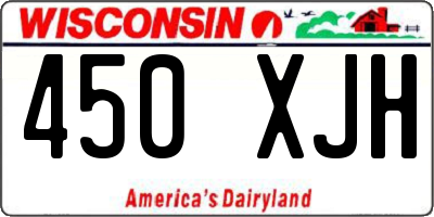 WI license plate 450XJH