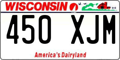 WI license plate 450XJM