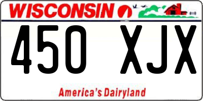 WI license plate 450XJX