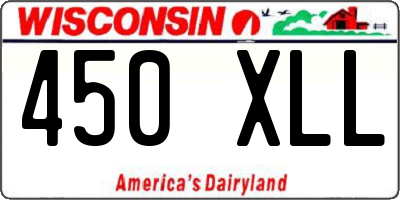 WI license plate 450XLL