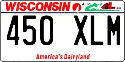 WI license plate 450XLM