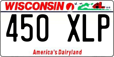 WI license plate 450XLP