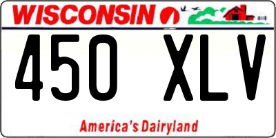 WI license plate 450XLV