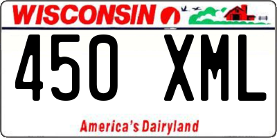 WI license plate 450XML