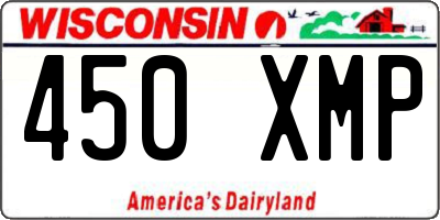 WI license plate 450XMP