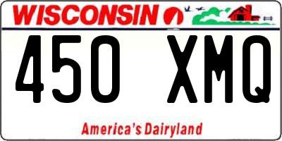 WI license plate 450XMQ