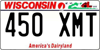 WI license plate 450XMT
