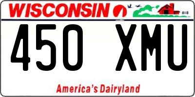 WI license plate 450XMU