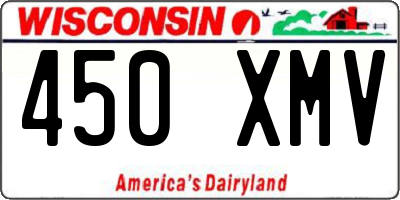 WI license plate 450XMV