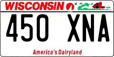 WI license plate 450XNA