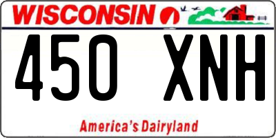 WI license plate 450XNH