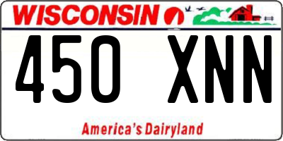 WI license plate 450XNN