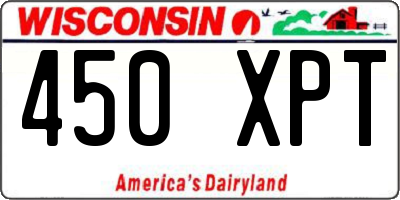 WI license plate 450XPT