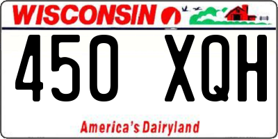 WI license plate 450XQH