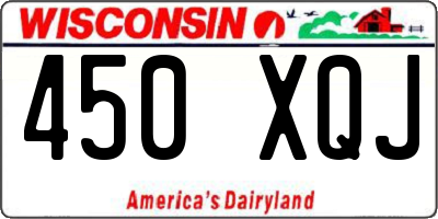 WI license plate 450XQJ