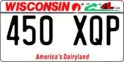 WI license plate 450XQP