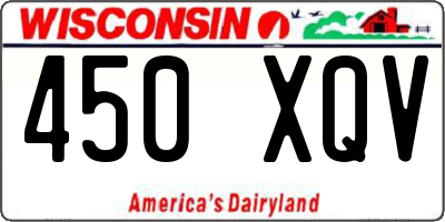 WI license plate 450XQV