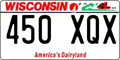 WI license plate 450XQX