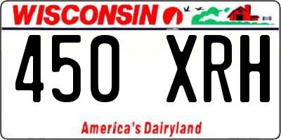 WI license plate 450XRH