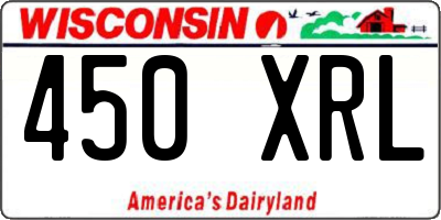 WI license plate 450XRL
