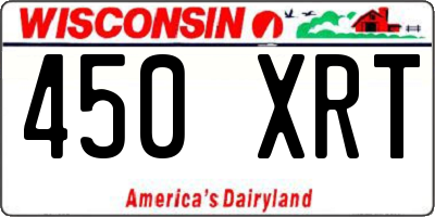 WI license plate 450XRT