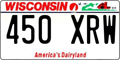 WI license plate 450XRW