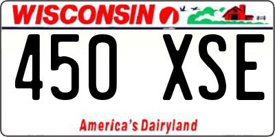 WI license plate 450XSE