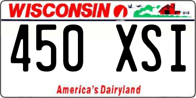 WI license plate 450XSI