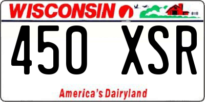 WI license plate 450XSR
