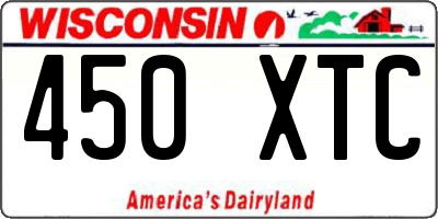 WI license plate 450XTC