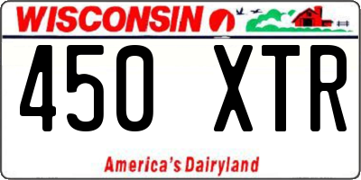 WI license plate 450XTR