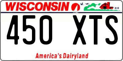 WI license plate 450XTS