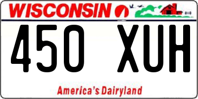 WI license plate 450XUH
