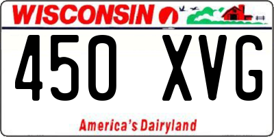 WI license plate 450XVG