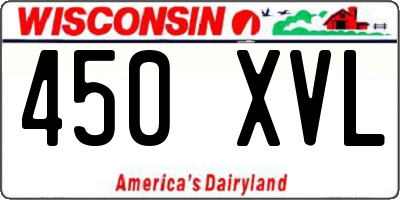 WI license plate 450XVL