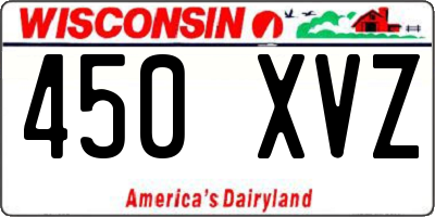 WI license plate 450XVZ