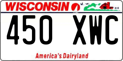 WI license plate 450XWC
