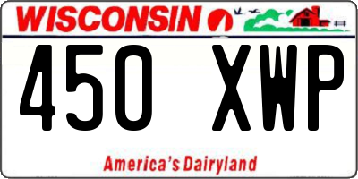 WI license plate 450XWP