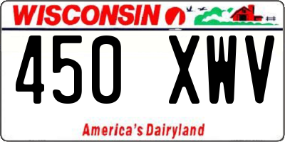 WI license plate 450XWV