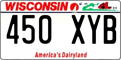 WI license plate 450XYB