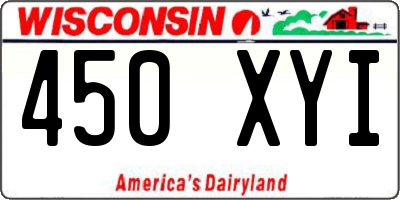 WI license plate 450XYI