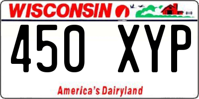 WI license plate 450XYP