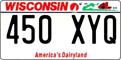 WI license plate 450XYQ