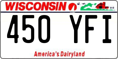 WI license plate 450YFI